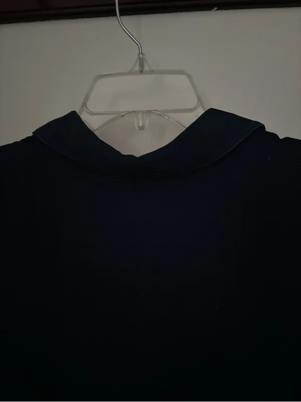 Chico's Navy Blue Denim Look Sleeveless Collared V-Neck Tunic Size 4 (20/22-XXL) - Image 6