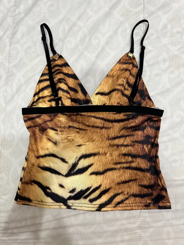 Tiger print tank Orange - Image 2