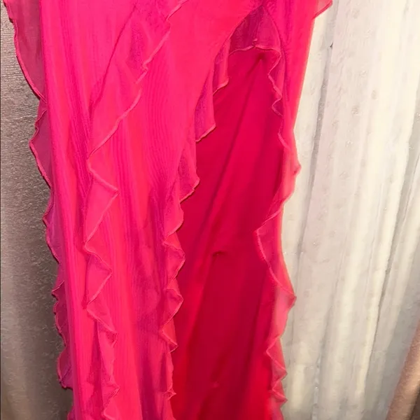 NWT Oh Polly Size 12 Elegant Red Ruffle Dress - Image 6