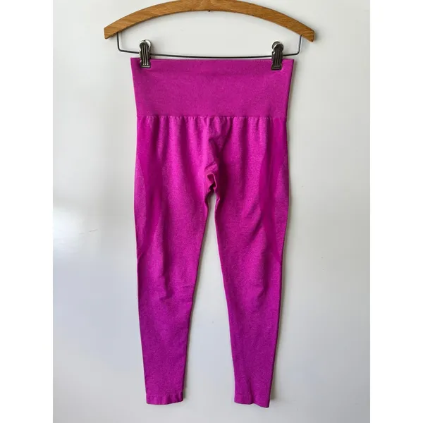 NVGTN Pink Seamless Leggings High Waist Tummy Control Gym Fitness‎ Purple S - Image 3