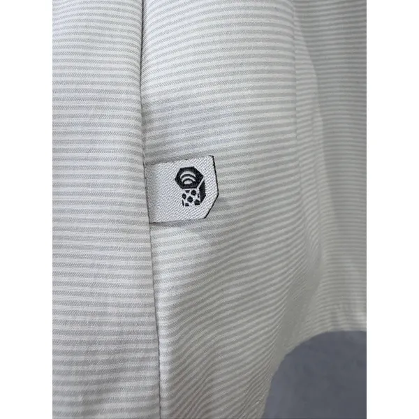 Mountain‎ Hardwear Citypass Popover Shirt Grey White Stripe Top M Camping Hiking - Image 8
