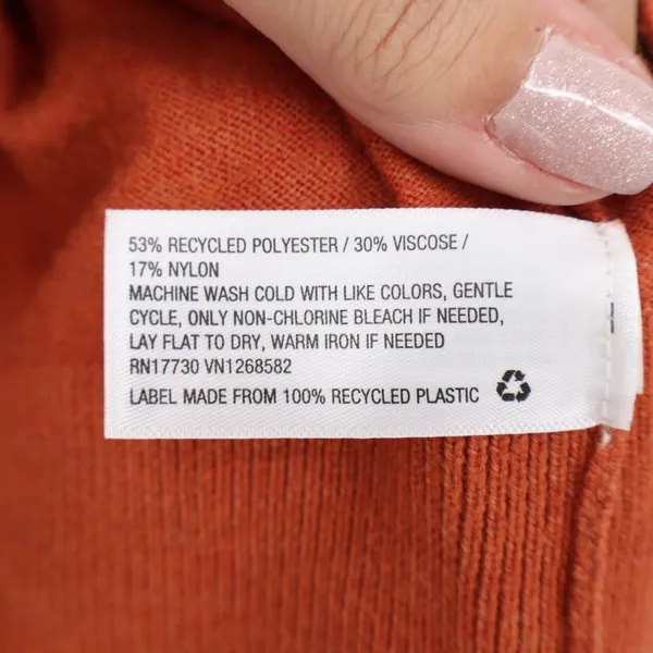 A New Day Cardigan Womens XXL Orange Button-Down V-Neck Knit Excellent - Image 3
