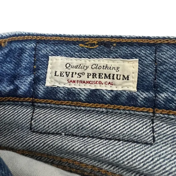 Levis Wedgie Straight Distressed High Rise Jeans Medium Wash Blue Size 25 - Image 5