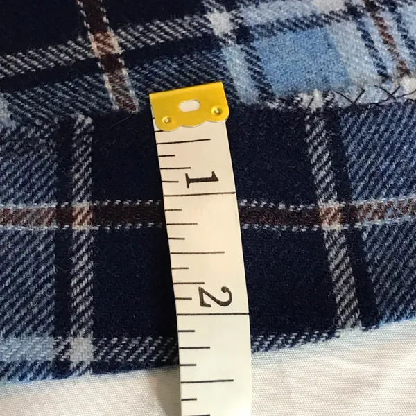 Pendleton vintage skirt blue plaid a-line with side zipper and hook closure. - Image 8