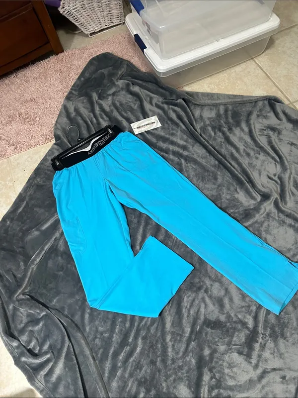 Ladies Skechers Scrub pants Turquoise Elastic Waist Sz S NWT - Image 2