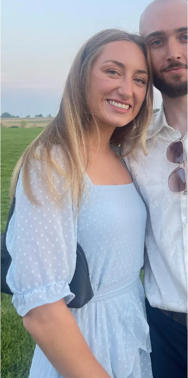 Francesca's Light Blue Mini Dress - Image 2