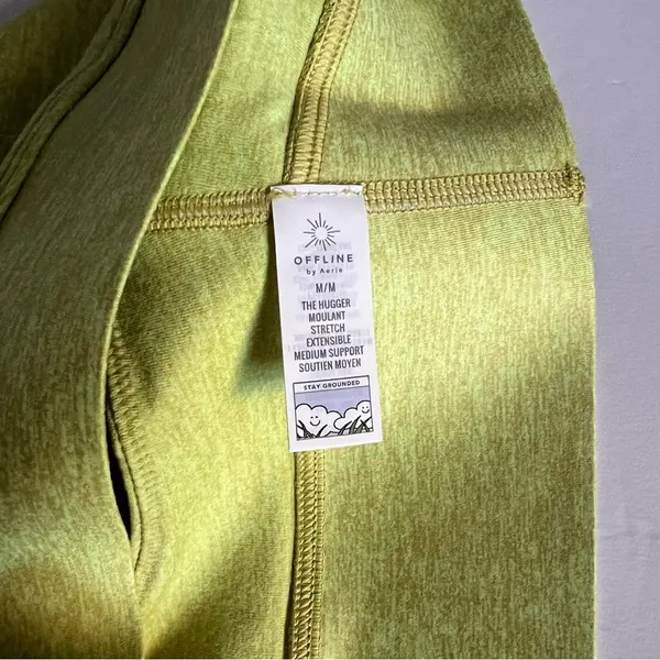 OFFLINE By Aerie The Hugger Racerback Sports Bra Batalia Green Size M NEW - Image 8