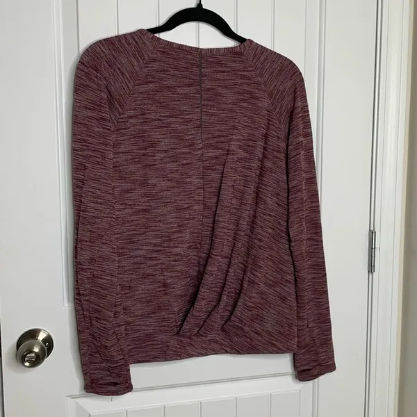 Lululemon‎ &go city pullover top size 8 bordeux heather - Image 5