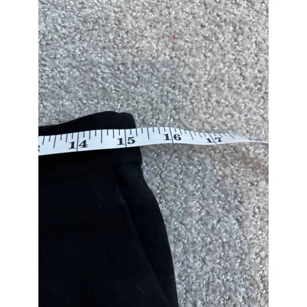 Zara Dress Pants Size L Black Slim Leg Striped Elastic Waist Trousers - Image 6
