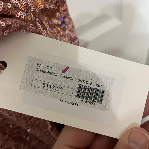 NWT ONE‎ AND ONLY COLLECTIVE lined sequin detail mini dress in blush - Image 7
