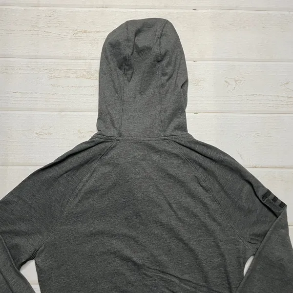 New - New Era - Women’s Grey Cotton Sueded Zipped Hoodie - Size Large - Image 7