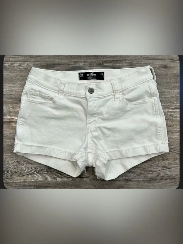 Hollister White Denim Cutoff Shorts - Image 2