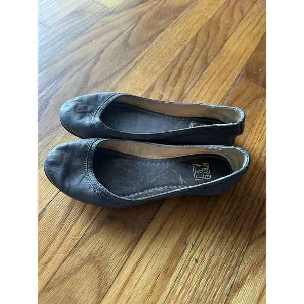 Frye Carson Ballet Flats Brown Leather Women’s Size 6.5B Classic Slip On - Image 2