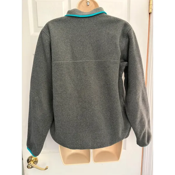 Patagonia Synchilla Snap T Fleece Pullover Gray Teal Small STY25455 Y2K - Image 2