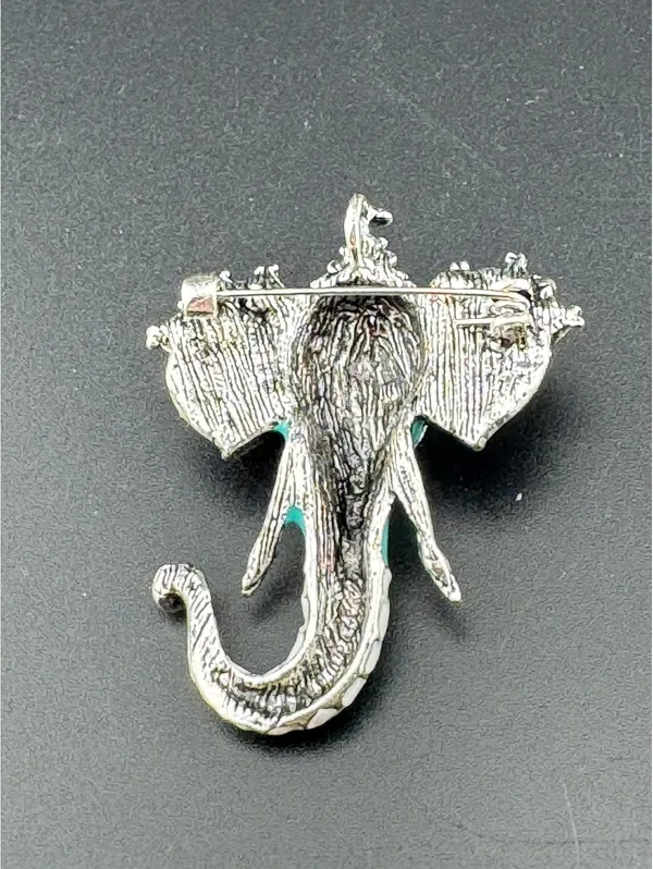 Vintage-Inspired Elephant Animal Brooch Pin - Image 3