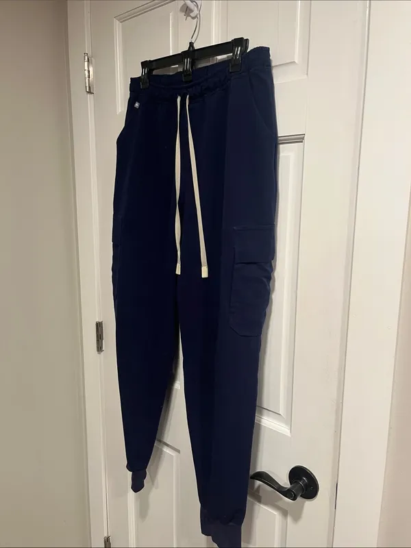 Figs Technical Collection Zamora High Waist Jogger Scrub Pants Navy Blue Size L - Image 2
