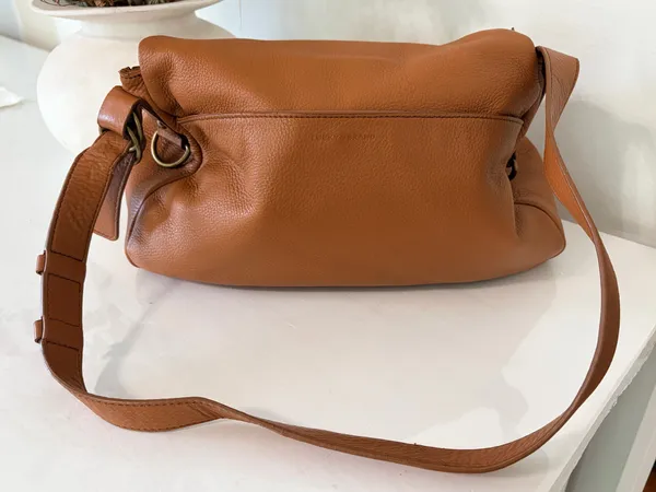 Lucky Brand Brown Leather Shoulder Bag Crossbody Boho Western Slouchy Vintage Style - Image 16