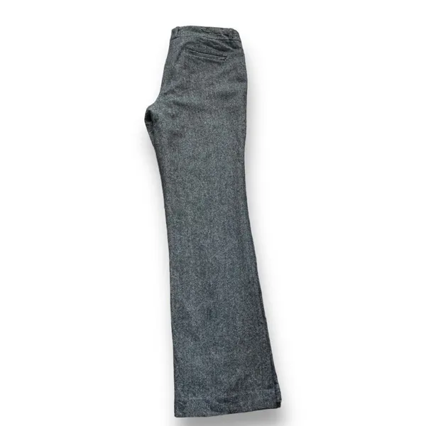 Loft Women's Gray‎ Wool Lined Flat Front Wide Leg Boot Cut Leg Pants Size 4 - Image 2