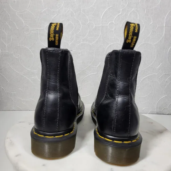 Dr. Martens Nappa Chelsea Boots Womens 7 Mens 6 Black Leather Pull On Airwair - Image 9