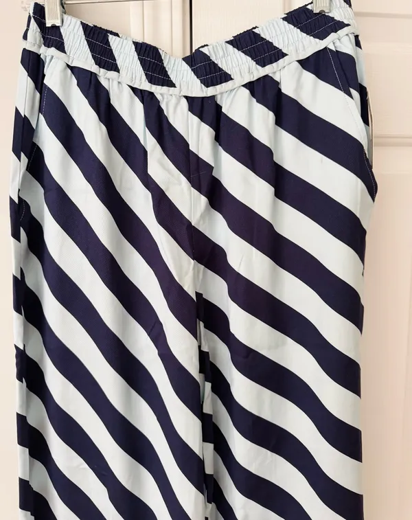 Anthropologie Maeve The Brooklin Printed Striped Wide-Leg Pull-On Pants, Size S - Image 8