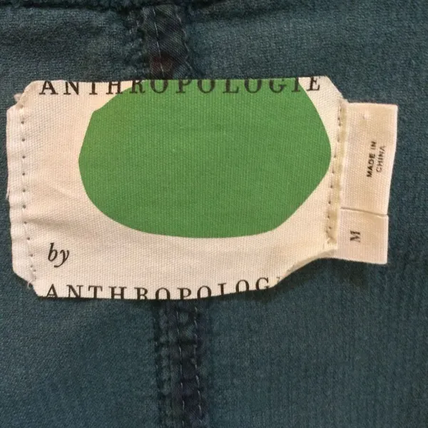 Anthropologie green corduroy cropped jacket medium - Image 3