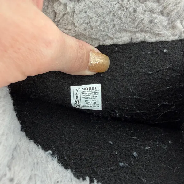 Sorel Waterproof Duck Boots Womens 7 Gray Faux‎ Fur Winter Snow - Image 7