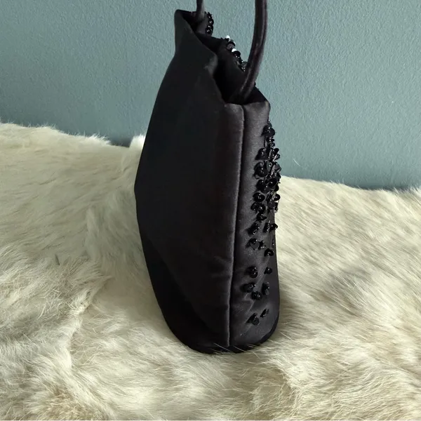 The Limited Black Beaded Sequin Mini Evening Bag - Image 4