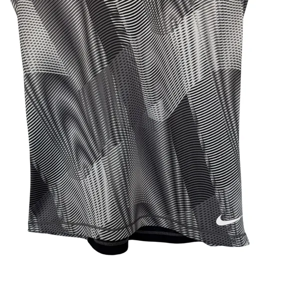 Nike Pro Dri-FIT Womens Racerback Tank Top Black Gray‎ Geometric Mesh Size M - Image 4