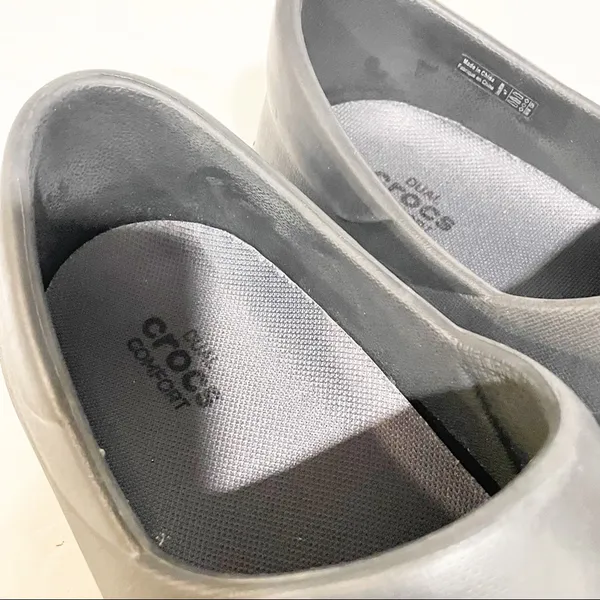 Crocs Womens Size 7 Black Dual Comfort Neria‎ Pro II Work Slip on Clog Rubber - Image 4