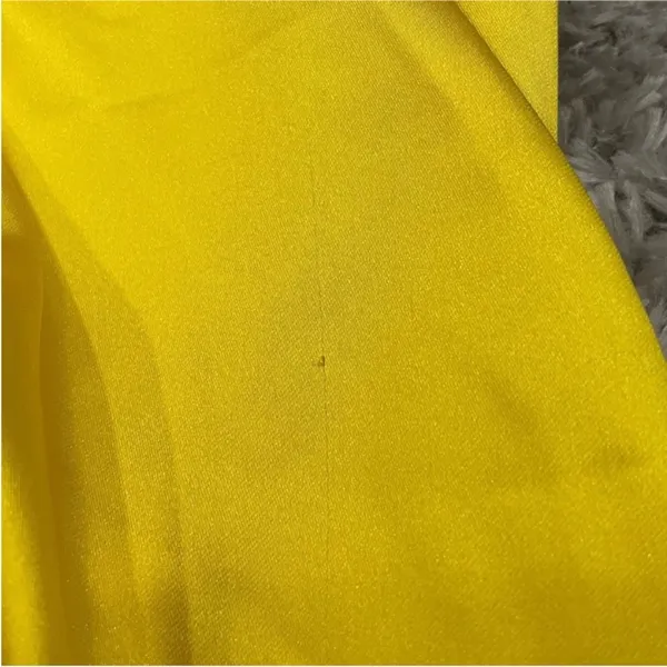 Mac Duggal 26482 Yellow Satin Strappy Back Mini Dress 8 - Image 6