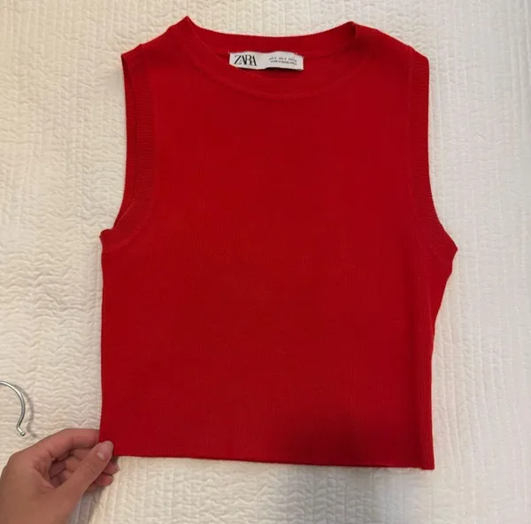 Zara Vibrant Red Tank Top - Image 3