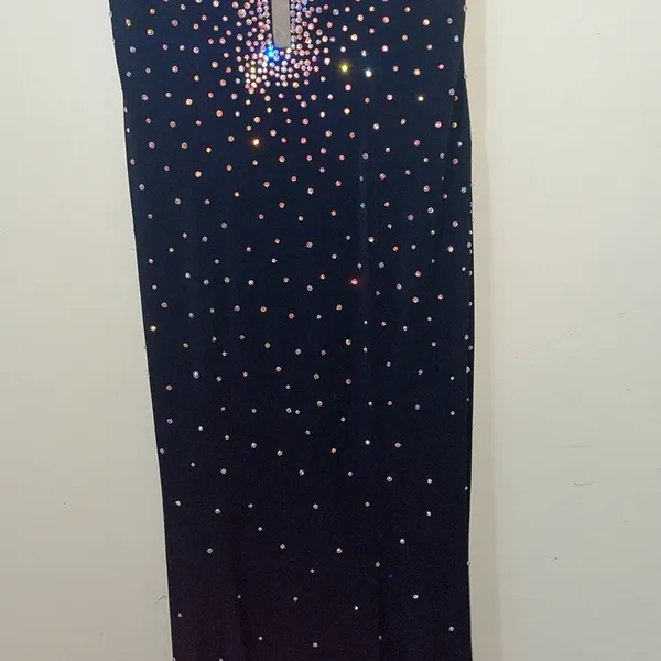 Womens Jovani Cocktail Dress Black Open Back - Image 3