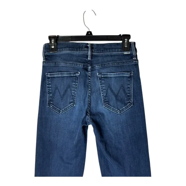 Mother Jeans Women 26 Blue Denim‎ Night Tripper The Insider Crop Fray Streetwear - Image 5