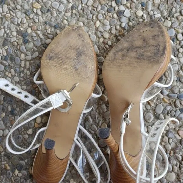 White Heels **REPAIR NEEDED** - Image 4