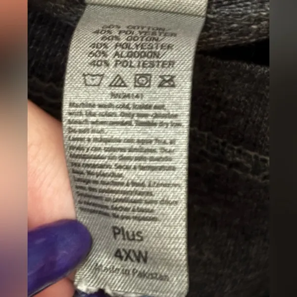 Gray Graphic Sweatshirt Size 4X - Image 6