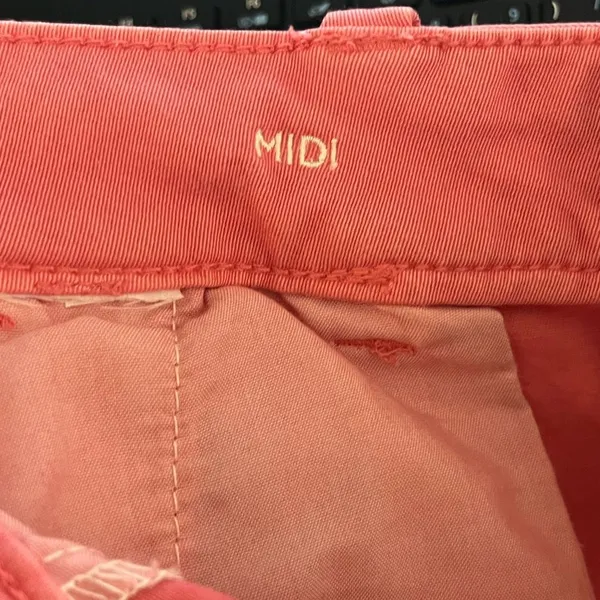 American Eagle Super Stretch Pink Aeo Twill Midi Shorts Size 27 Summer Preppy - Image 4