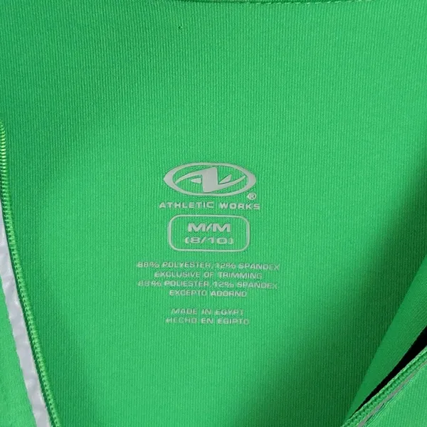 Athletic Works Womens Top Size Medium Green Quarter Zip Athletic Long Sleeves - Image 4