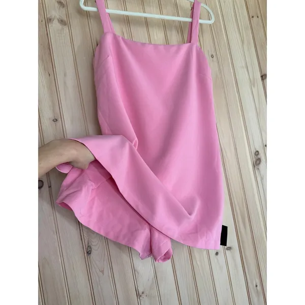 NWT Lulus Chayan Pink Sleeveless Skort Romper Party Chic Feminine Club Size XL - Image 5