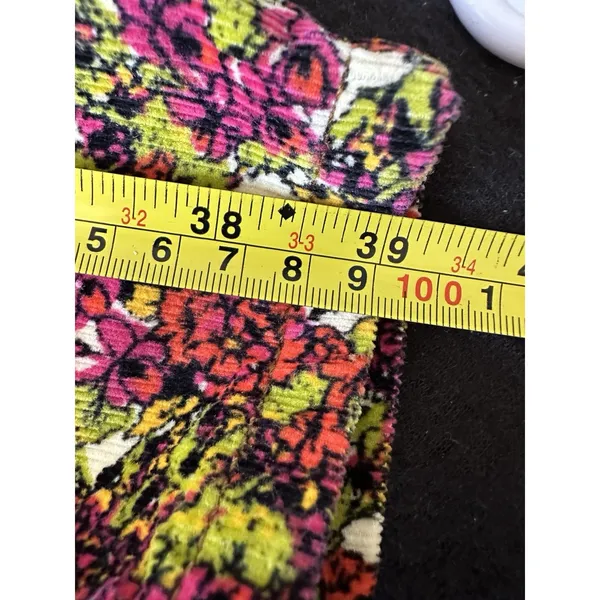 Free‎ People Sun Chaser Floral High Rise Cord Corduroy Pants Size 26 - Image 7