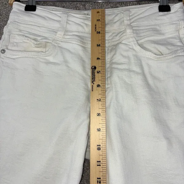 Pilcro & the Letterpress Anthropologie Jeans Womens 27‎ Cream High Rise Slim - Image 6