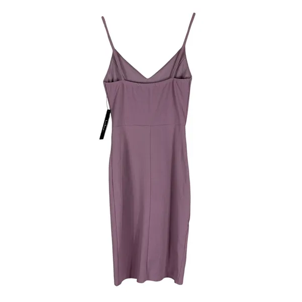 NWT Lulus Mini Bodycon Dress Womens XS Mauve Sleeveless Wrap Minimalist Cocktail - Image 4