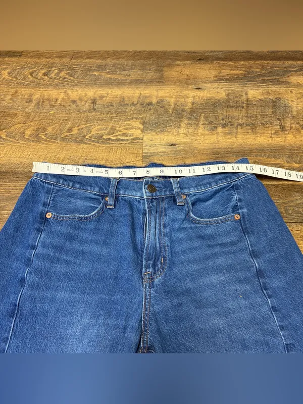 American Eagle Dreamy Drape Barrel Jeans Womens 6 Strigid Blue Denim - Image 3