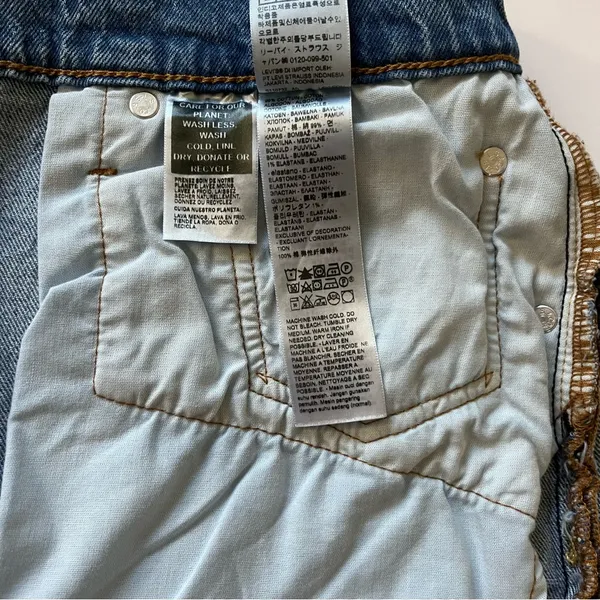 Levi's 501 Women's Distressed Cut-Off Shorts with Raw Hem Button Fly Size 33 NWT - Image 11