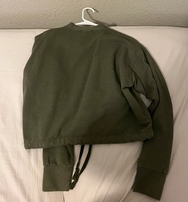 American Eagle Olive Green  Sweatshirt - Image 2