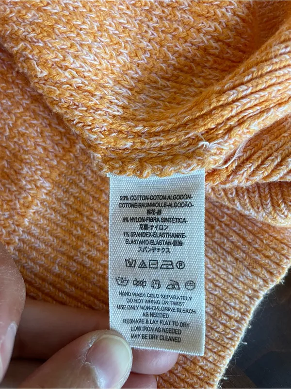 Free People Marled Peach Crewneck Sweater - Image 3