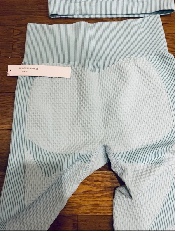 New Mix blue Seamless Outfit Workout Set Gym,Fitness Sports,Running SEXY set M - Image 9
