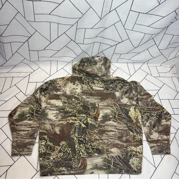 Y2K Cabelas Camo Hoodie Womens‎ Medium Green Advantage Max 1 Open Terrain Heart. - Image 14