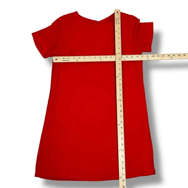 Lucy Love Short Sleeve Tunic Mini Shift Shirt‎ Dress Red XS XSmall - Image 10