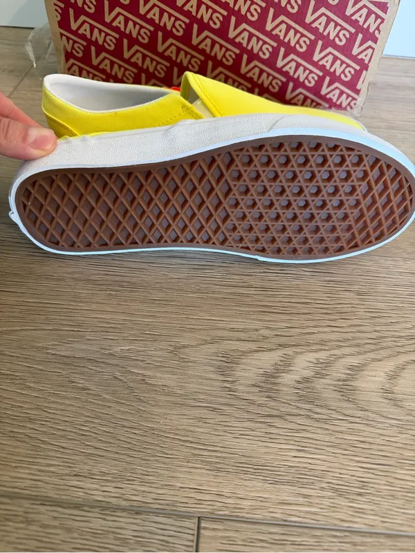 Vans Slip-On Canvas Shoes - Bright Yellow - Image 3