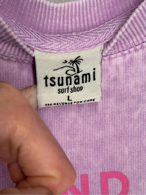 Tsunami Surf Shop Sea‎ Turtle Myrtle Beach Graphic Crewneck Sweatshirt Coastal - Image 5